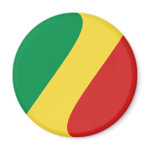Congo-Brazzaville Fisheye Flag Magnet