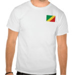 Congo-Brazzaville Flag Map Basic T-Shirt