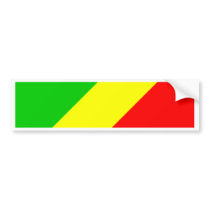 Congo Brazzaville Flag bumper stickers