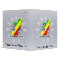 Congo Brazzaville Flag Map 2.0 3 Ring Binder
