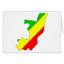 Congo Brazzaville flag map cards by FlagStore Congo Brazzaville flag map cards