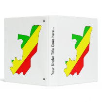 Congo Brazzaville Flag Map full size Vinyl Binder
