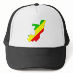 Congo Brazzaville Flag Map full size hats