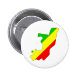 Congo Brazzaville Flag Map full size Pin