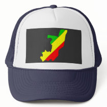 Congo Brazzaville flag map Mesh Hat