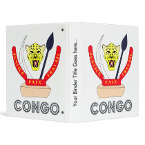 Congo Coat of Arms 3 Ring Binders