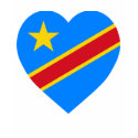 Congo Democratic Republic Flag Heart t-shirts