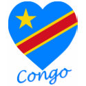 Congo Democratic Republic Flag Heart t-shirts by Vexillophile Congo Democratic Republic Flag Heart t-shirts