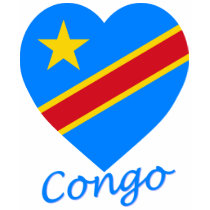Congo Democratic Republic Flag Heart t-shirts by Vexillophile Congo Democratic Republic Flag Heart t-shirts