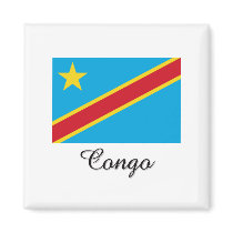 Congo Flag Design magnets