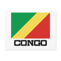 Congo Flag postcards