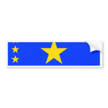 Congo Kinshasa Flag bumper stickers