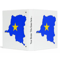 Congo Kinshasa Flag Map full size 3 Ring Binder