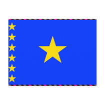 Congo Kinshasa Flag postcards