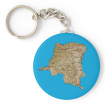 Congo Kinshasa Map Keychain