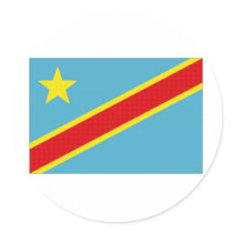 Congo Kinshasa National Flag Stickers
