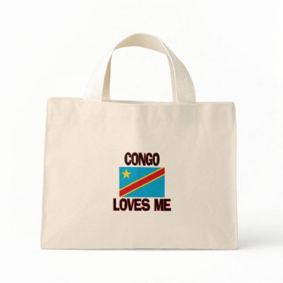 Congo Loves Me Tote Bags by flagshirt