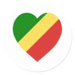 Congo Republic Flag Heart stickers