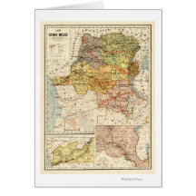 CongoPanoramic MapCongo Greeting Card