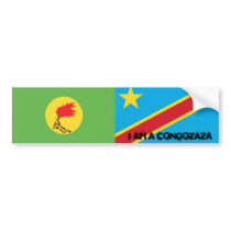 congozaire, I AM A CONGOZAZA bumper stickers