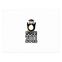 CONGRATS 2011 Graduation Penguin Postcards