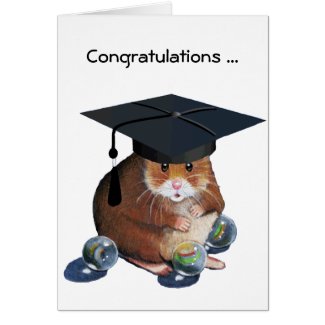 Congrats Graduate: Hamster: All Marbles Intact Card
