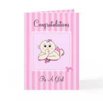 Congrats Its A Girl - Customizable cards