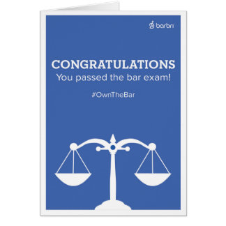bar exam congrats passed passing greeting card cards zazzle