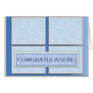 Congratulation Card in Blue