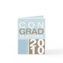 Congratulation class of year blue brown modern card