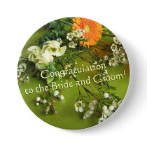 Congratulation to the Bride and Groom buttons