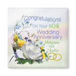 Congratulations Anniversay Roses Magnets