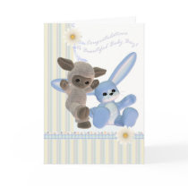 Congratulations Baby Boy Card, New Baby by moonlake Congratulations Baby Boy Card, New Baby