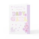 Congratulations Baby Girl Card, New Baby