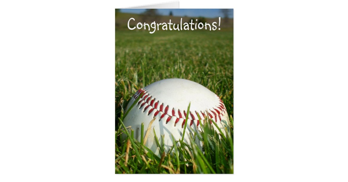 Congratulations baseball greeting card Zazzle