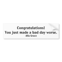 Congratulations Bumper Sticker