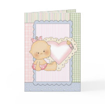 Congratulations Card: Baby Girl With Heart