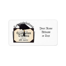 Congratulations! Certificate of Completion Diploma Custom Address Label