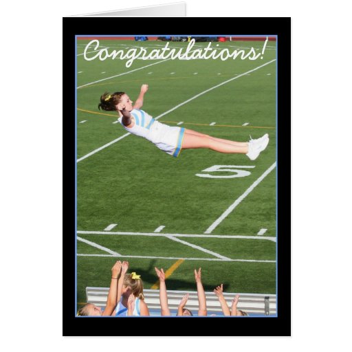 Congratulations Cheerleader greeting card Zazzle