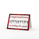Congratulations Cheerleader squad cheer team cards