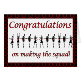 squad cheer cheerleader congratulations card team cards