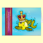CONGRATULATIONS cute goldfish wearing a crown cards