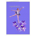 Congratulations, Dance Recital, Ballerina and Viol Greeting Card