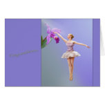 Congratulations, Dance Recital, Ballerina, Orchid Card