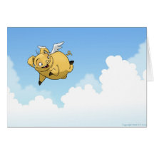 Congratulations! (Flying Pig) Greeting Card