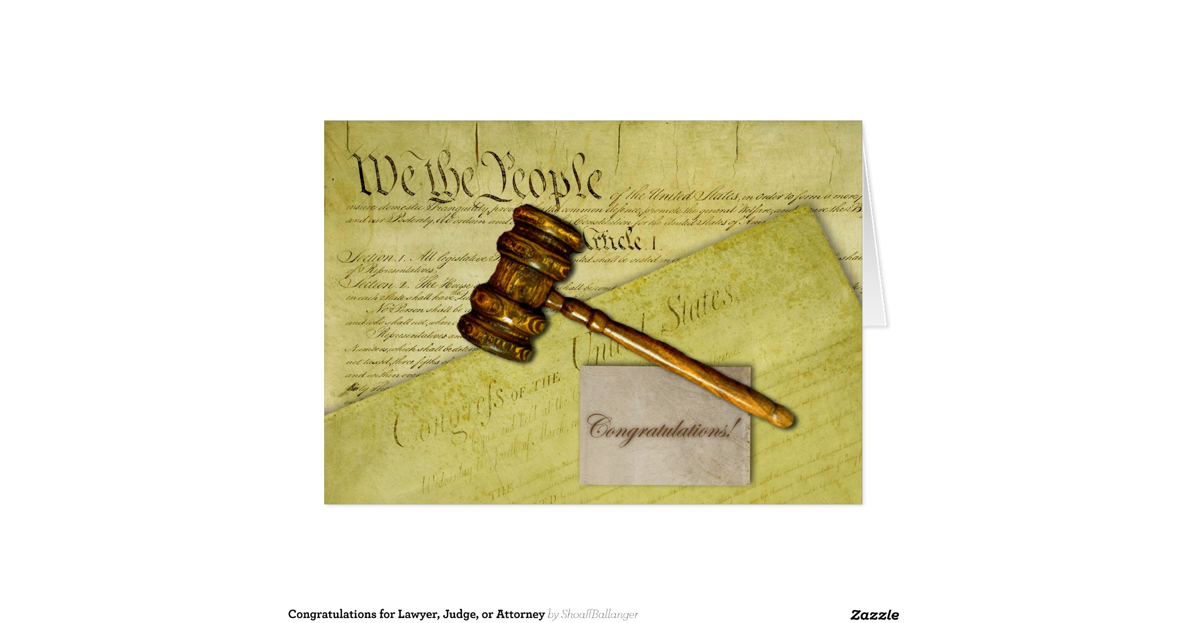 Congratulations for Lawyer, Judge, or Attorney Greeting Card | Zazzle