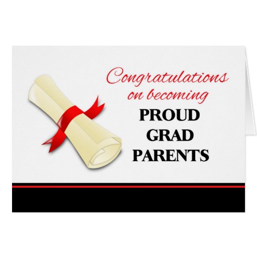 Congratulations For Parents Of Graduate Card Zazzle