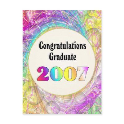 Congratulations Graduate 2007 Post Card by dndartstudio