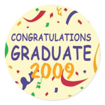 Congratulations Graduate Round Sticker