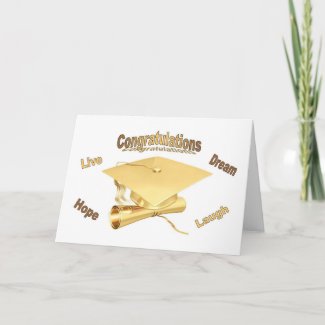Congratulations Graduation Card gold cap diploma zazzle_card